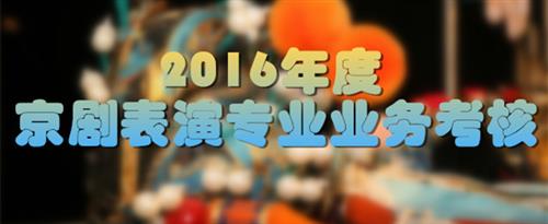 日美女日B国家京剧院2016年度京剧表演专业业务考...